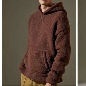 Standard cloth Urban Outfitters brown faux shearling oversized hoodie size large